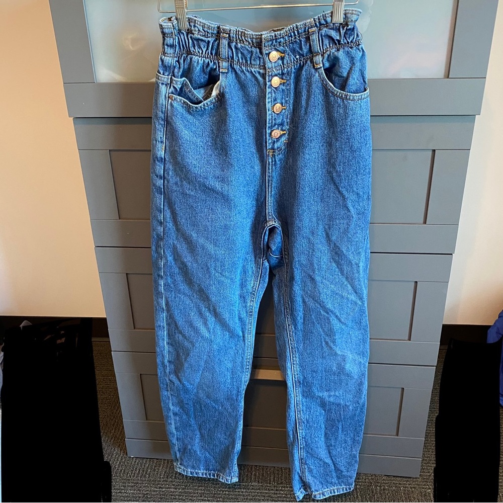 Zara paper bag jeans